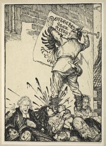 Deutschland Uber Alles、エドマンドJ.サリバン著のカイザーのガーランドのイラスト、パブ。 1916